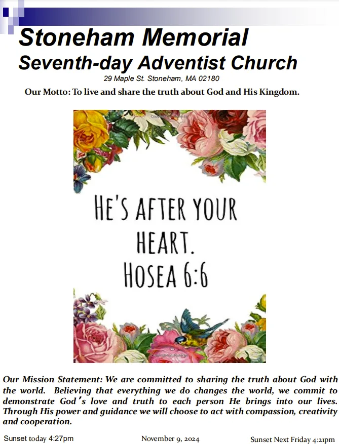 Cover of the bulletin for November 9, 2024