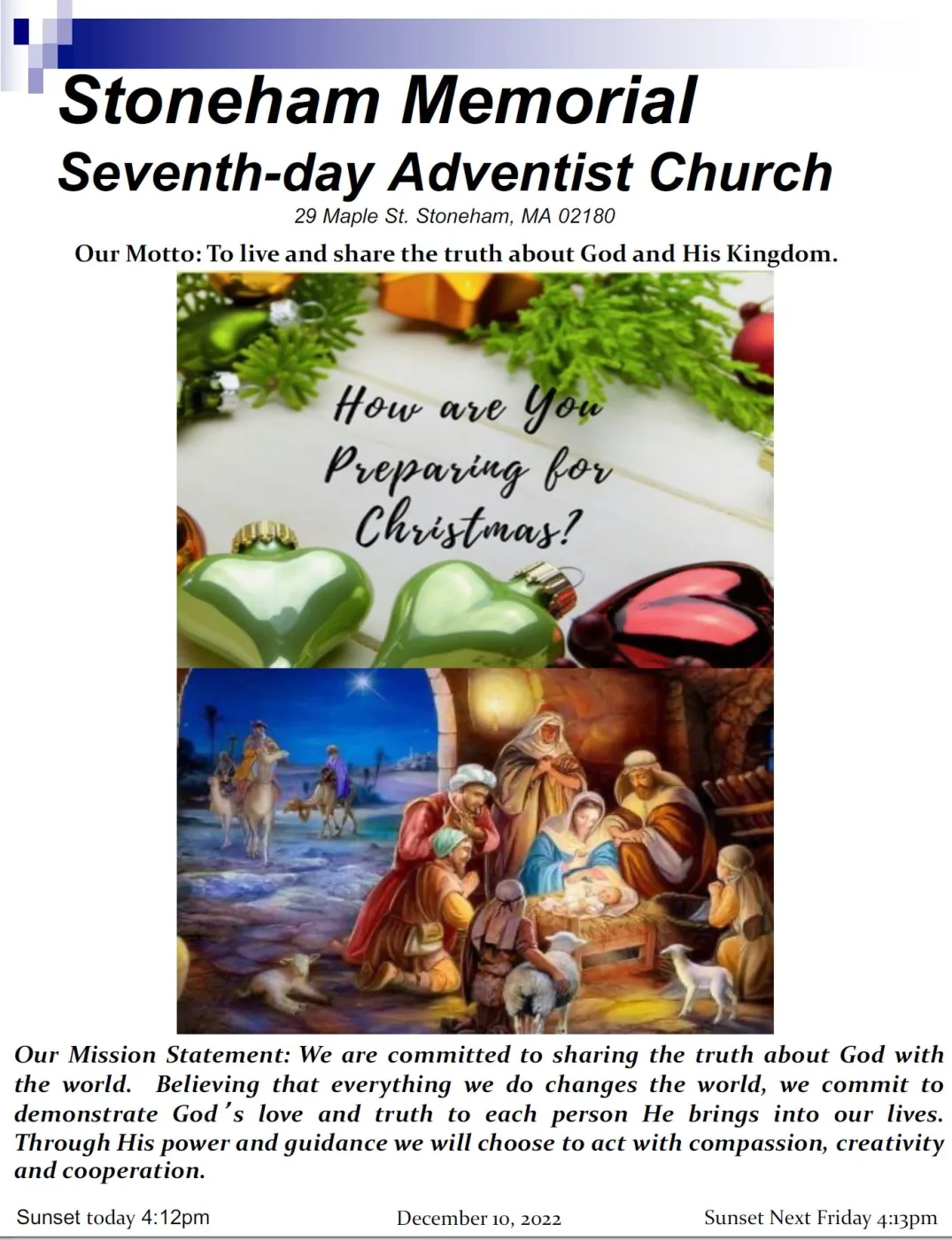 Cover of the bulletin for December 10, 2022