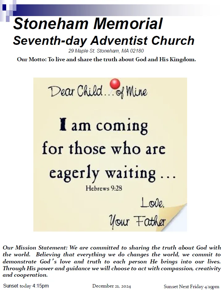 Cover of the bulletin for December 21, 2024