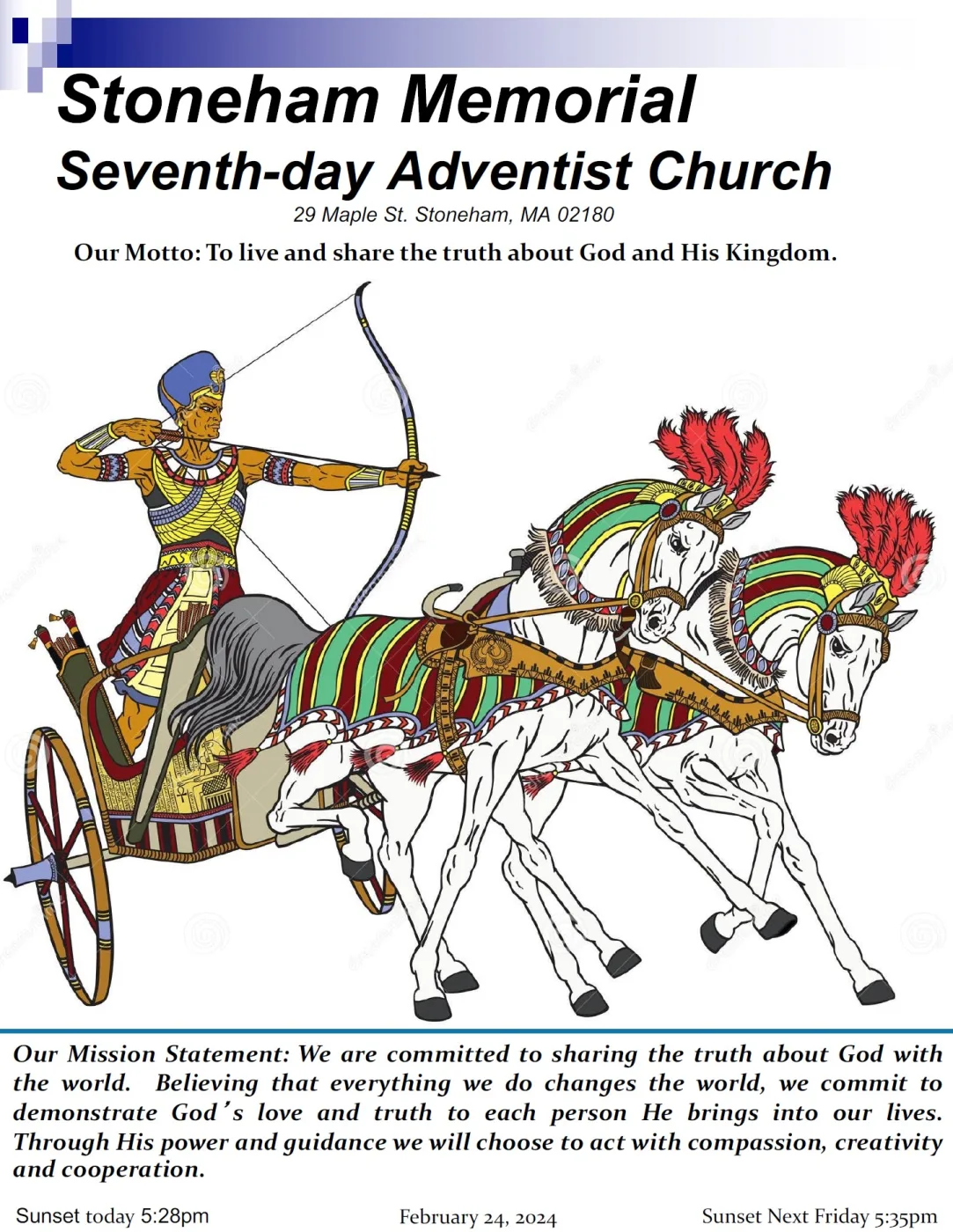 Cover of the bulletin for February 24, 2024