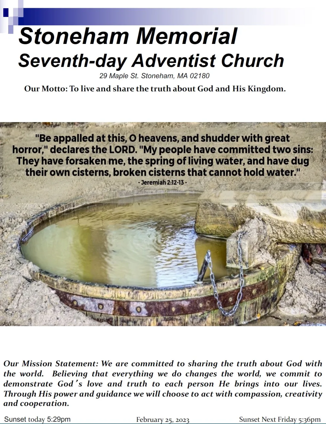 Cover of the bulletin for February 25, 2023