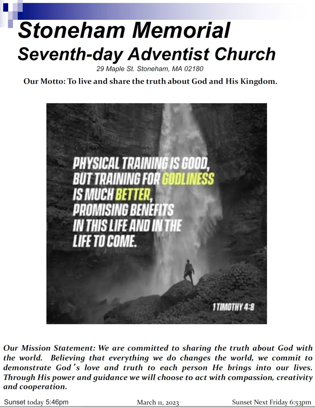 Cover of the bulletin for March 11, 2023
