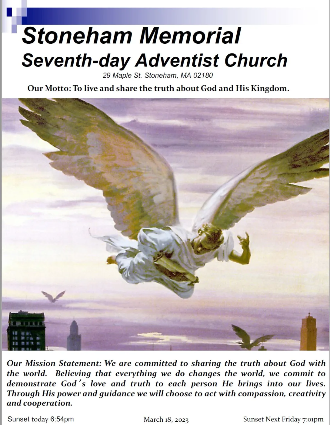 Cover of the bulletin for March 18, 2023