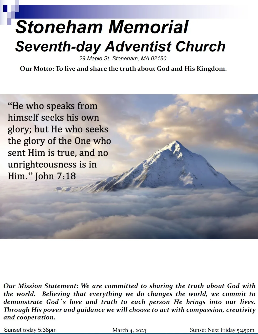 Cover of the bulletin for March 4, 2023