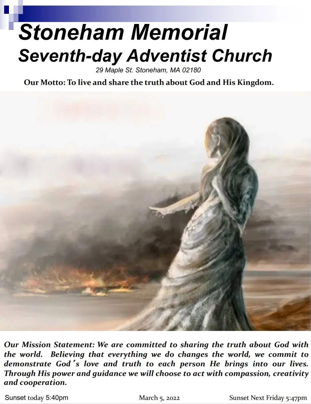 Cover of the bulletin for March 5, 2022