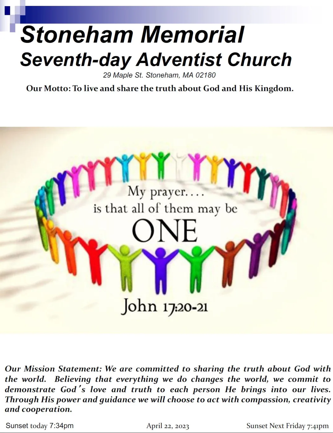 Cover of the bulletin for April 22, 2023