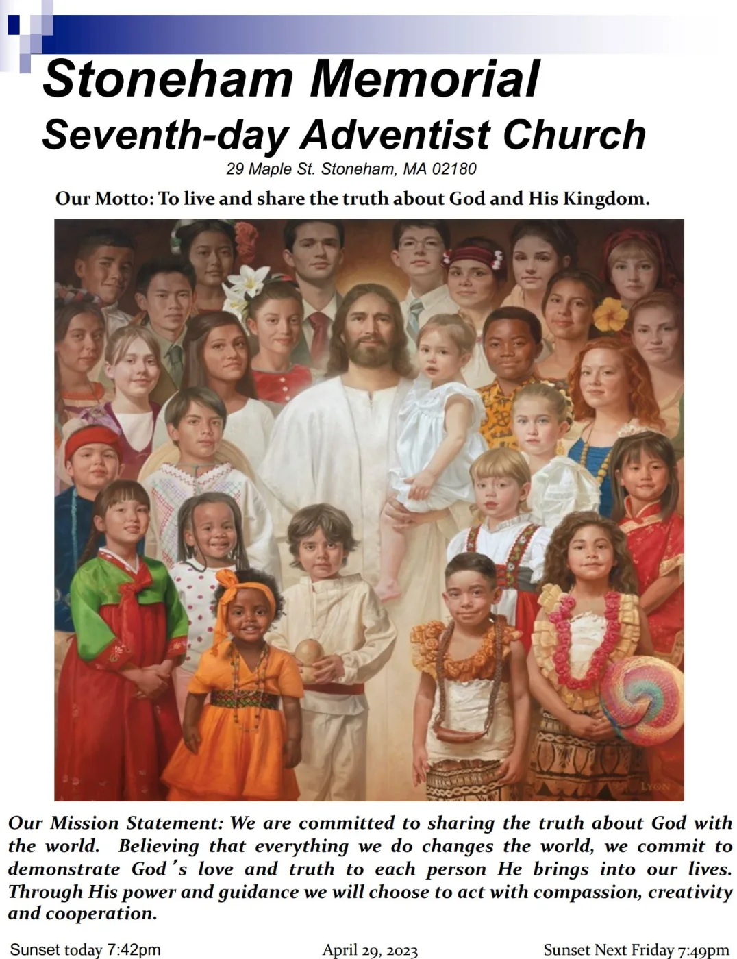 Cover of the bulletin for April 29, 2023