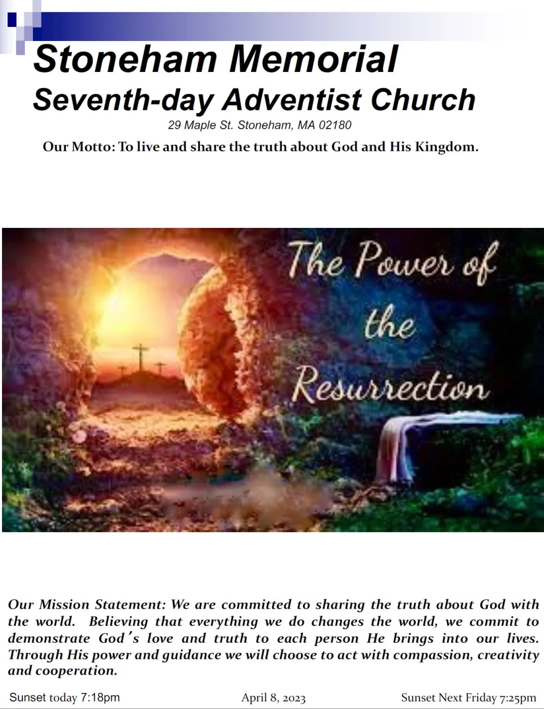 Cover of the bulletin for April 8, 2023