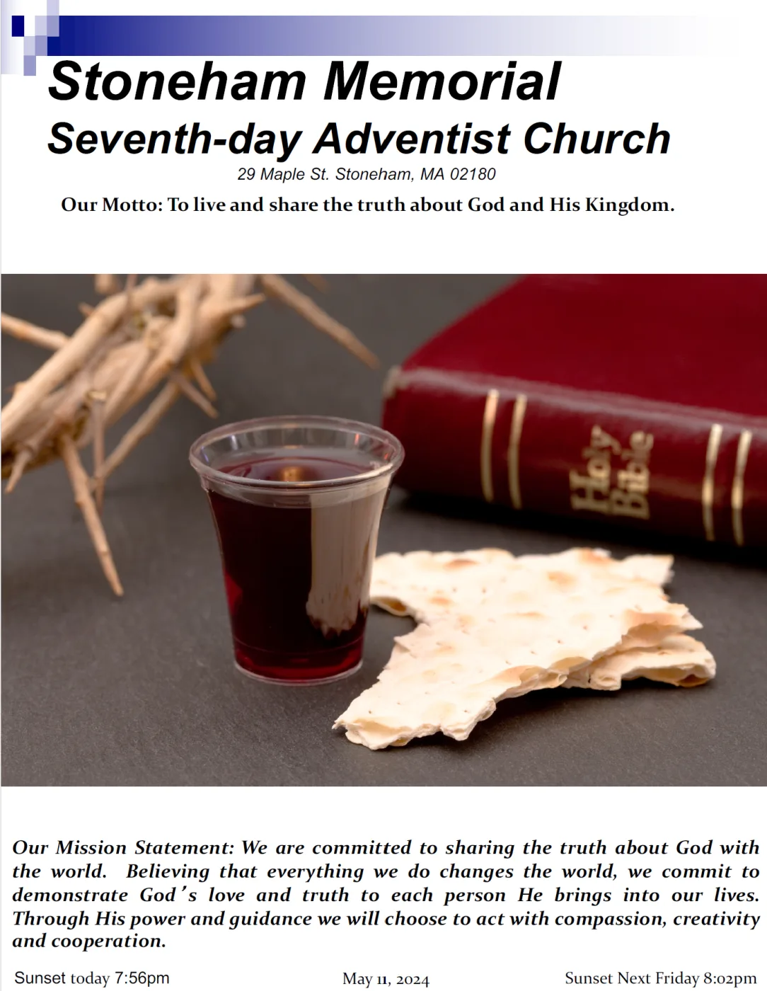 Cover of the bulletin for May 11, 2024