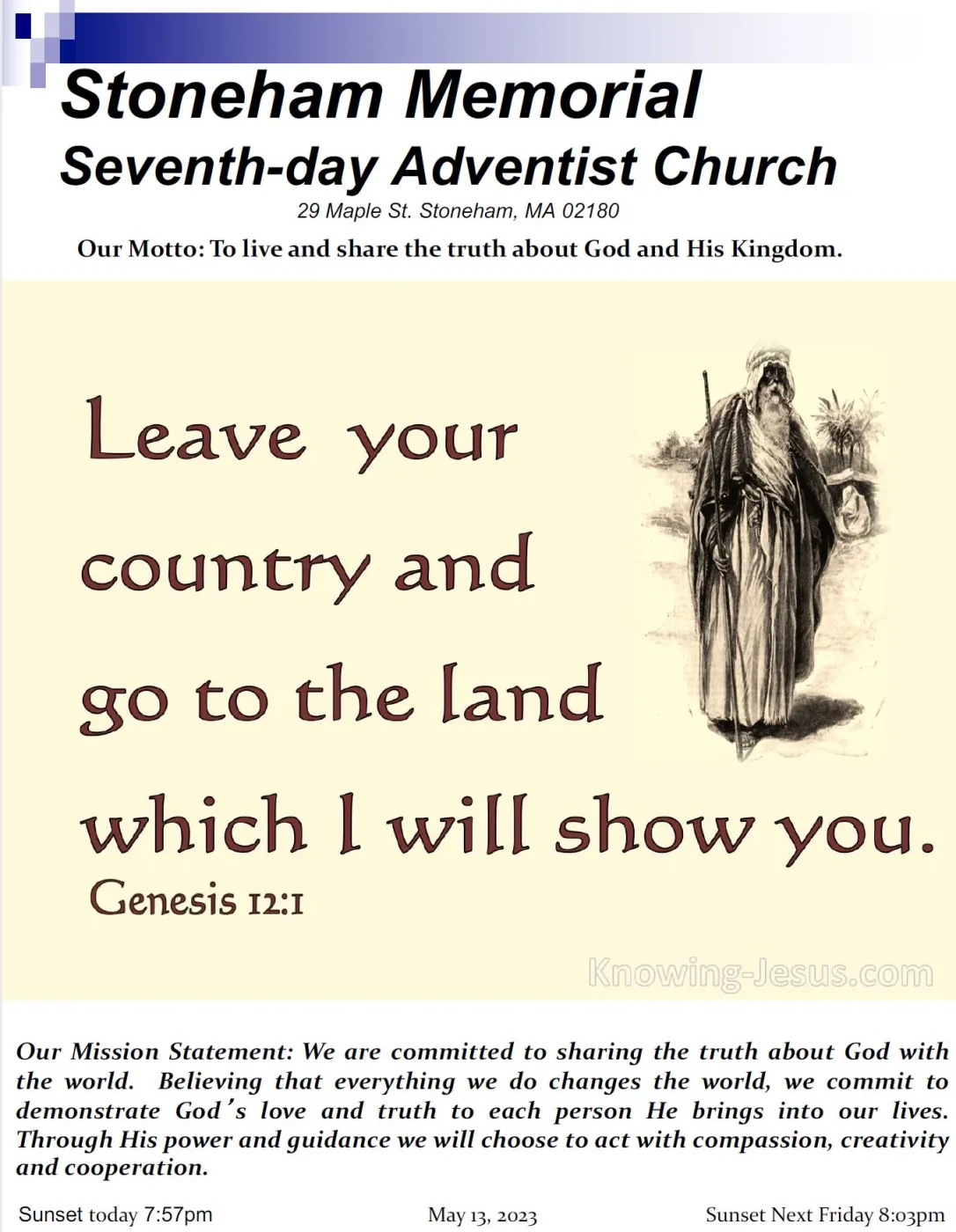 Cover of the bulletin for May 13, 2023