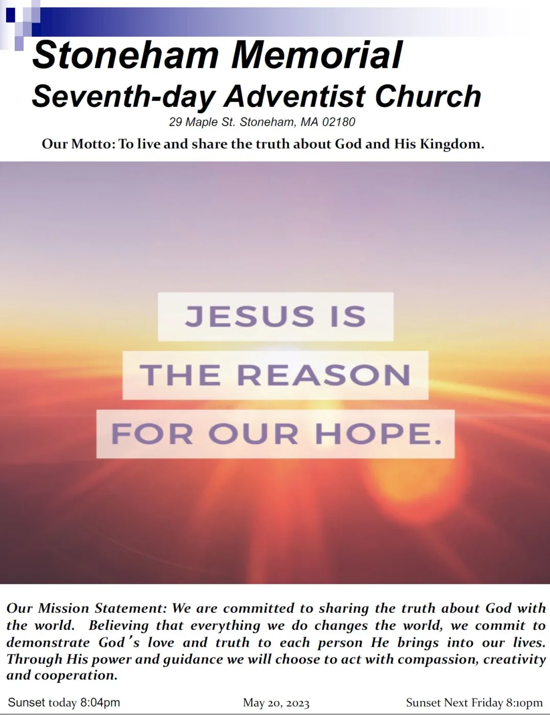 Cover of the bulletin for May 20, 2023