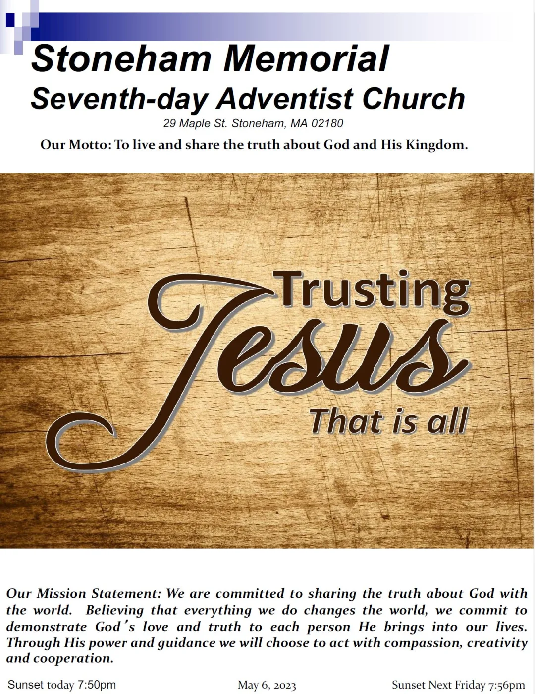 Cover of the bulletin for May 6, 2023