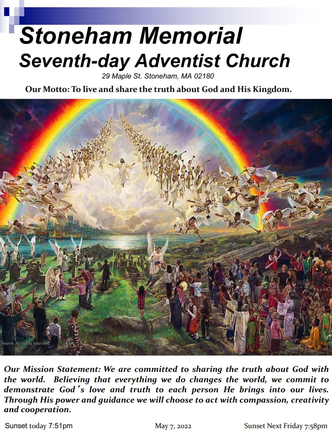 Cover of the bulletin for May 7, 2022