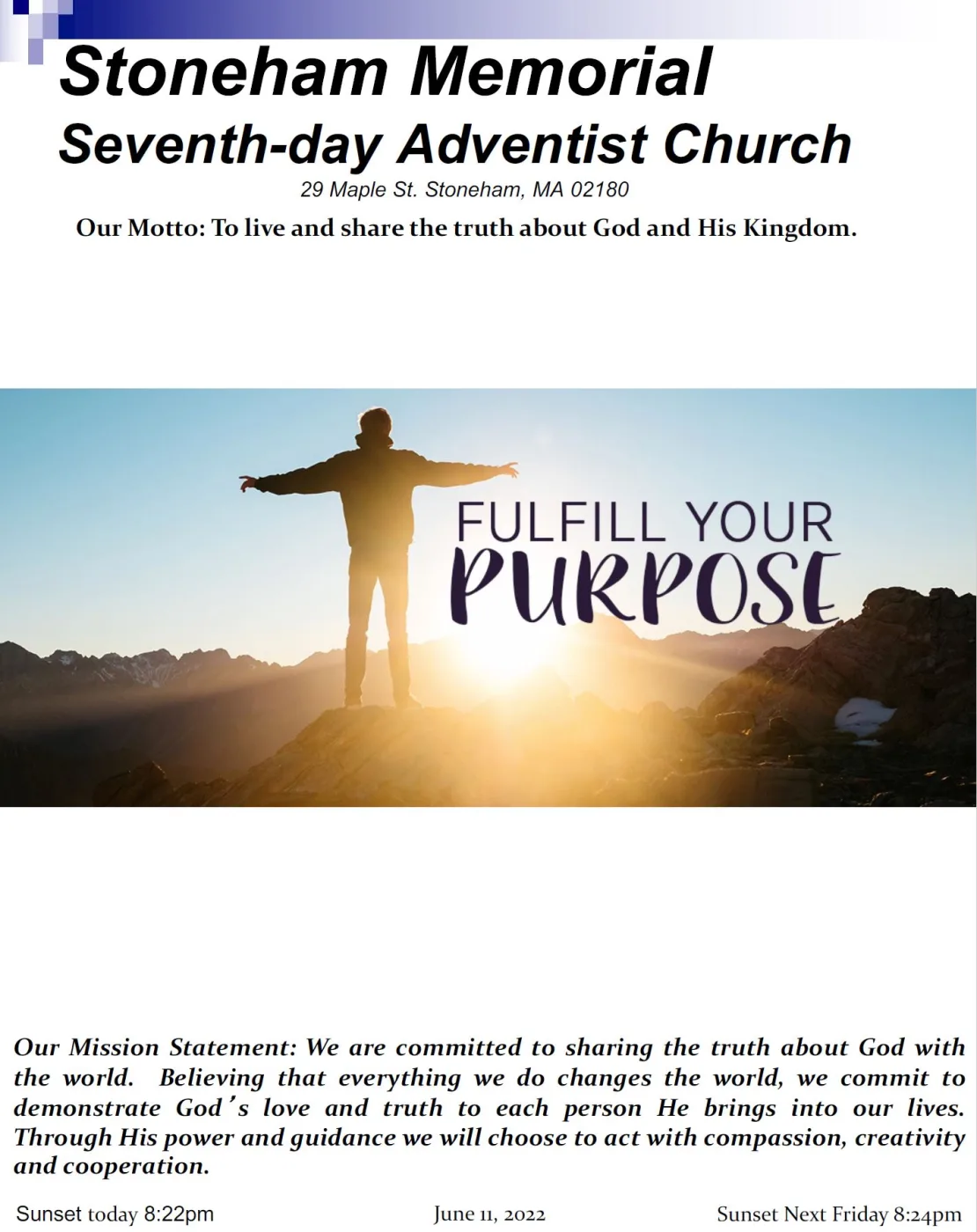 Cover of the bulletin for June 11, 2022