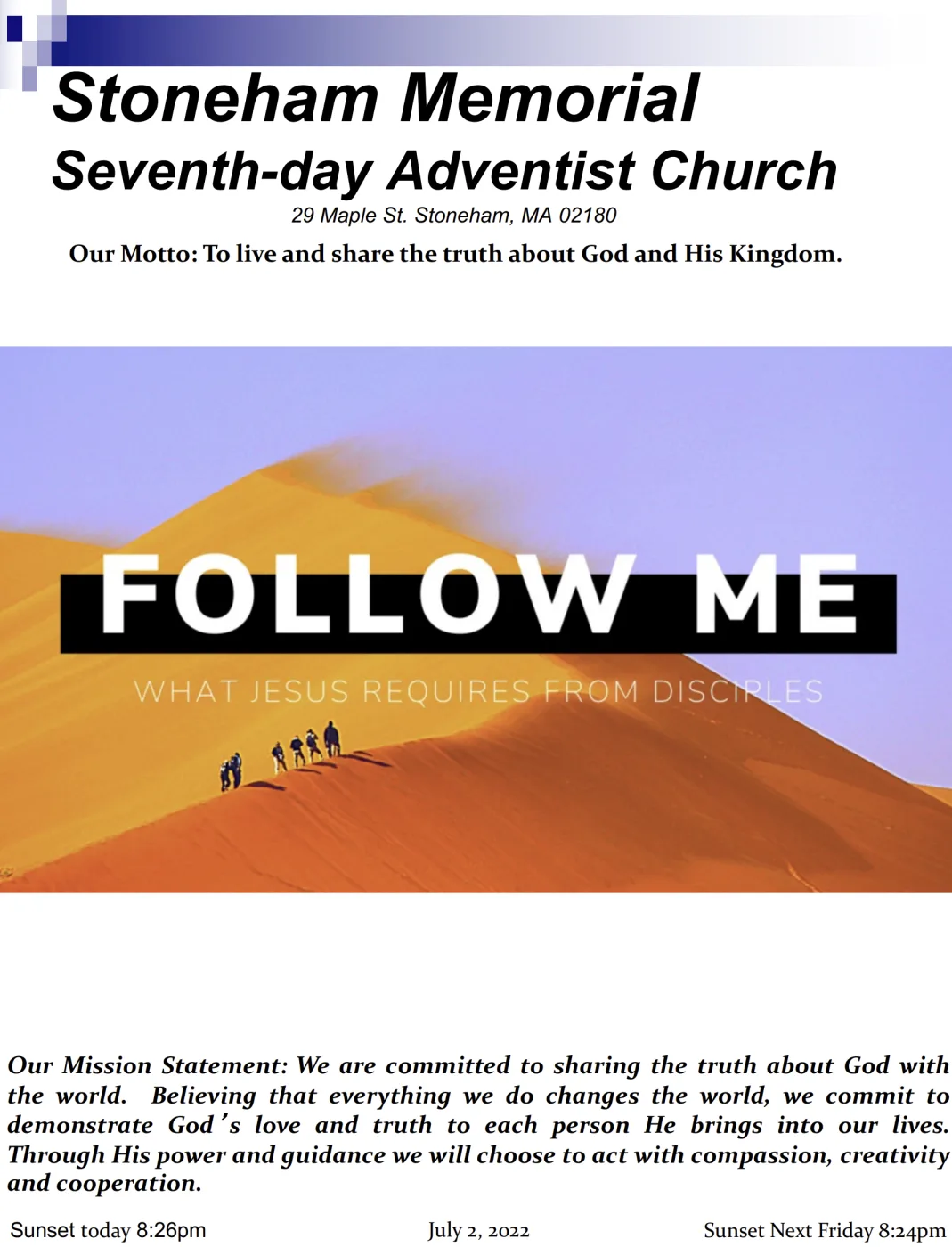 Cover of the bulletin for July 2, 2022