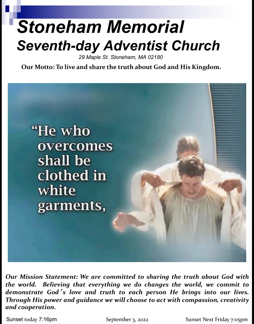 Cover of the bulletin for September 3, 2022
