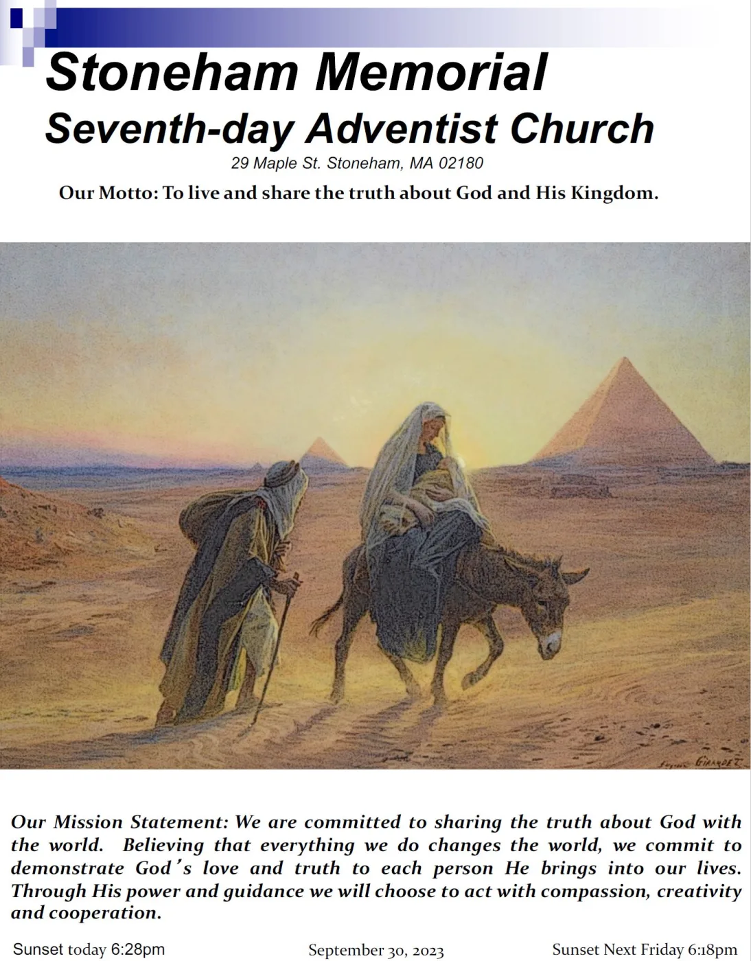 Cover of the bulletin for September 30, 2023