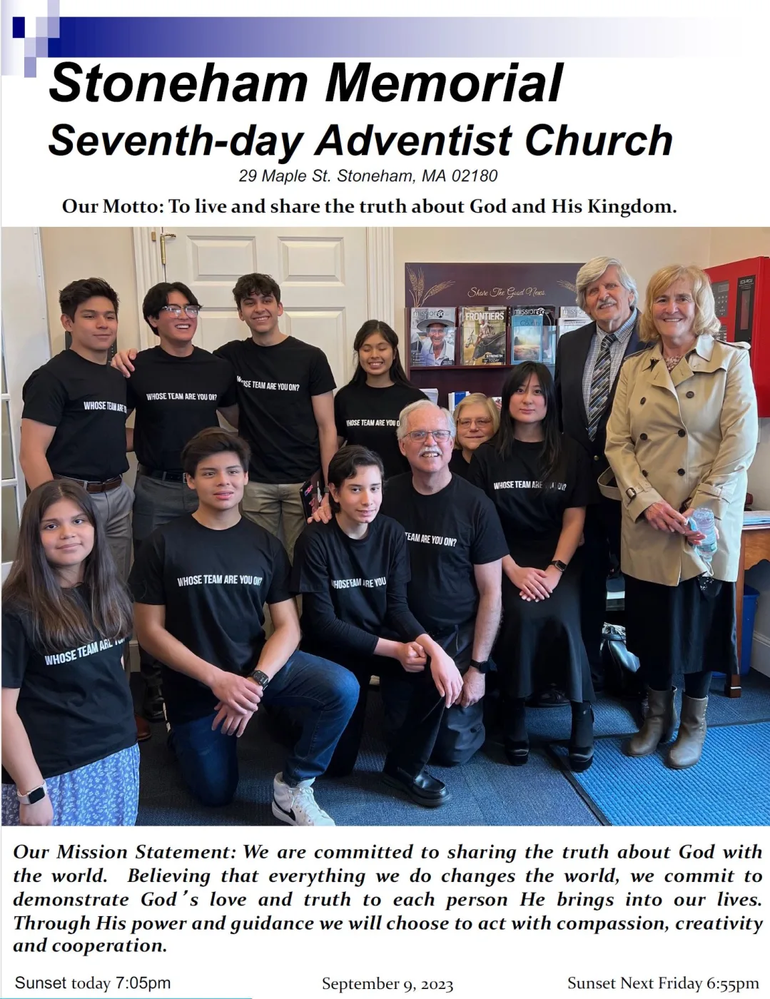 Cover of the bulletin for September 9, 2023
