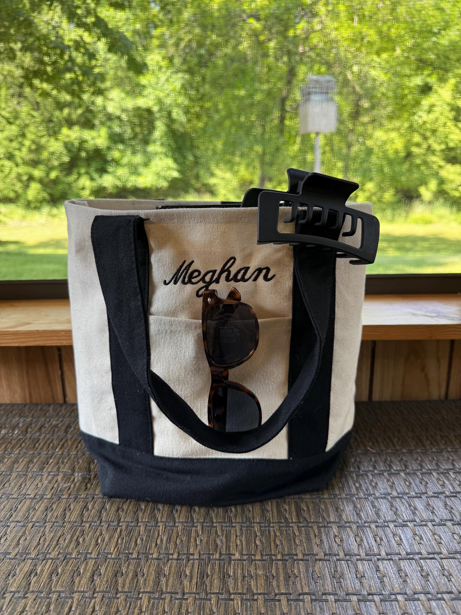 Custom Name Embroidery Gift For Her Custom Embroidered Tote Bag