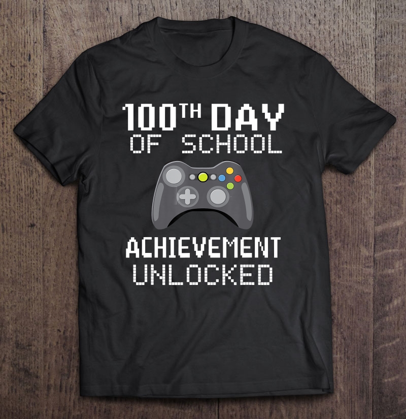 100Th Day Of School Boys Kids Video Game Gift Happy 100 Days Shirt