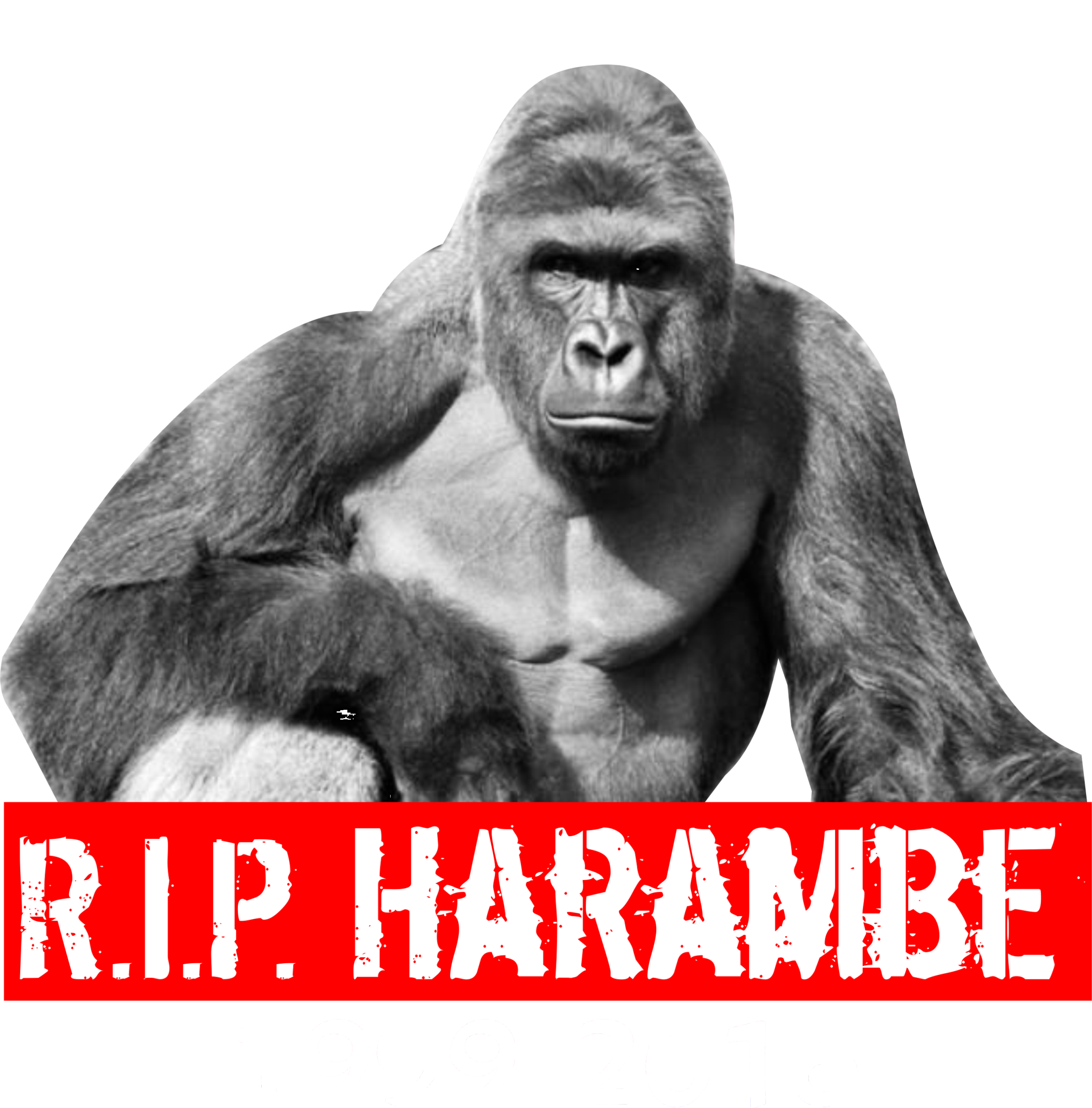 PMT Harambe T-shirt, rip Harambe Sticker for Sale by HZI-STORE