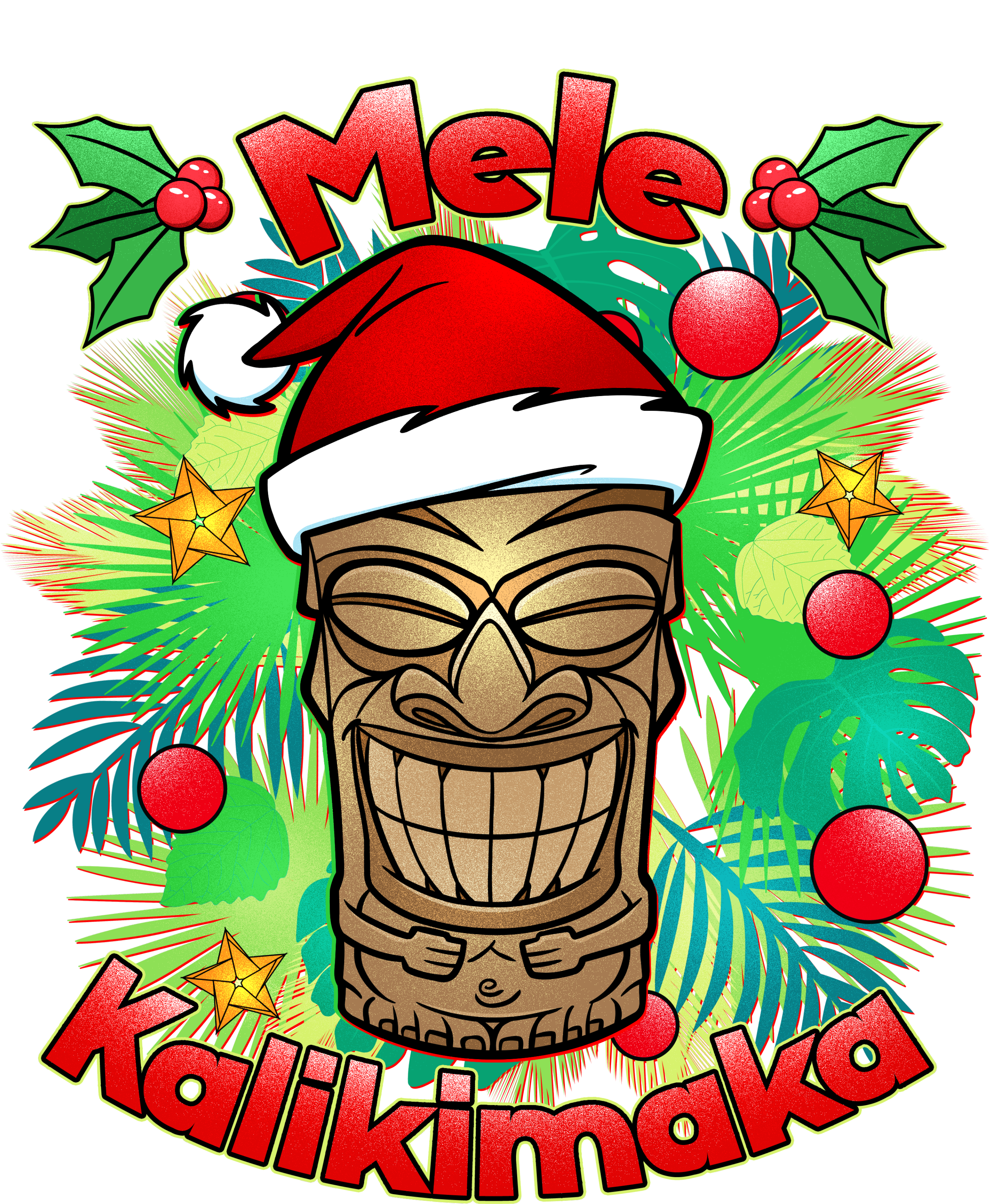 hawaiian christmas clipart