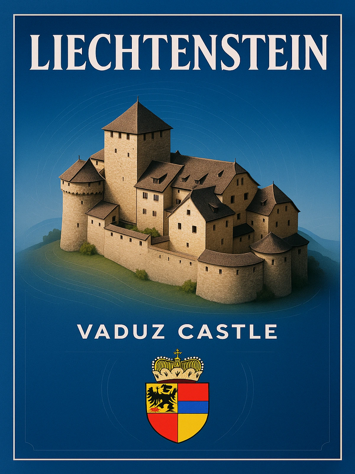 Liechtenstein Vaduz Castle Poster