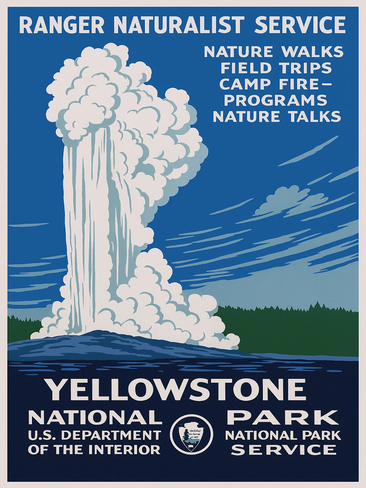 Yellowstone Ranger Naturalist Service Poster