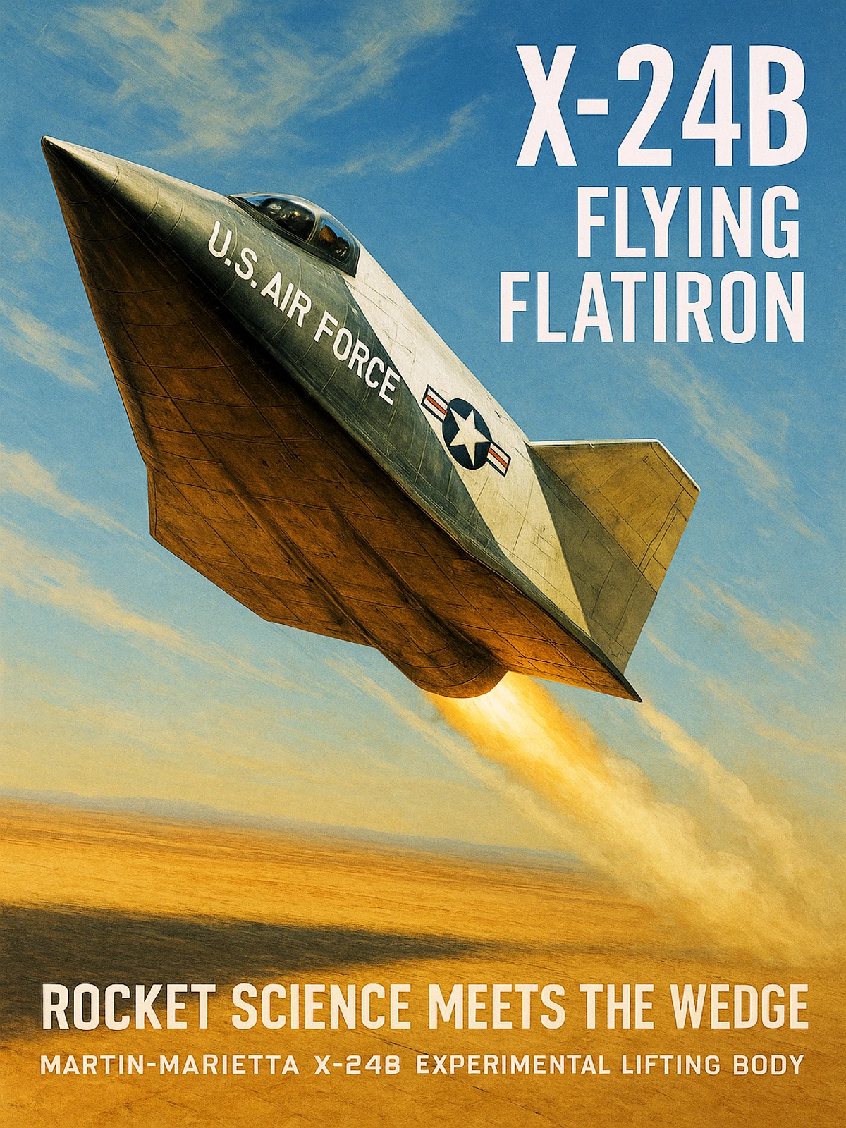 X-24B Flying Flatiron Poster