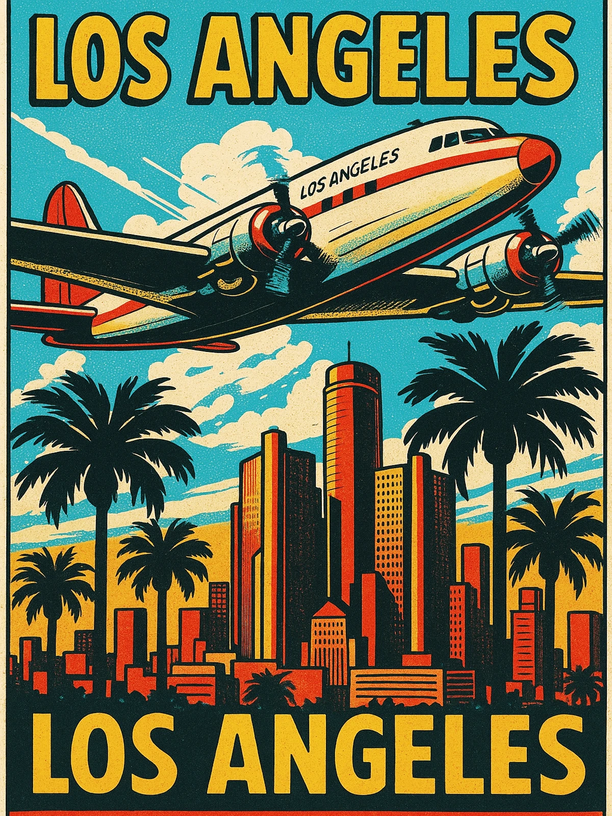 Los Angeles Travel Art Poster