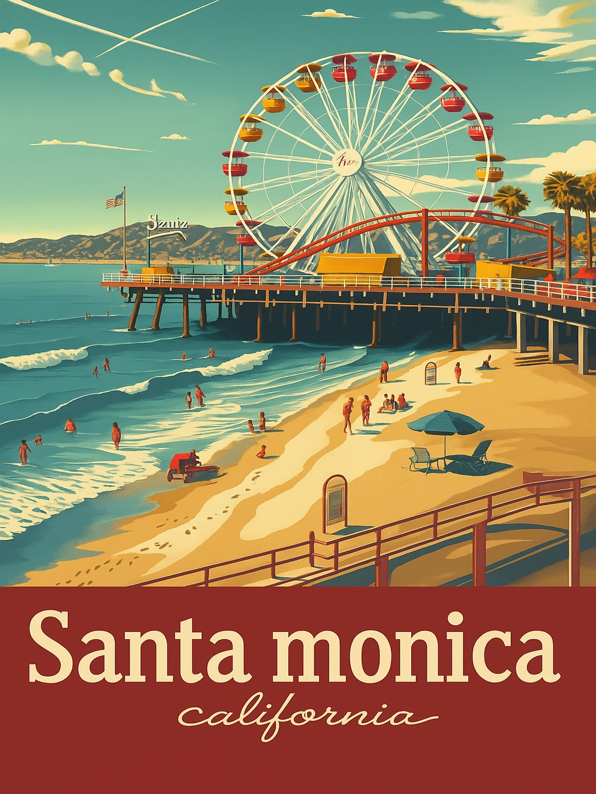 Santa Monica California Poster