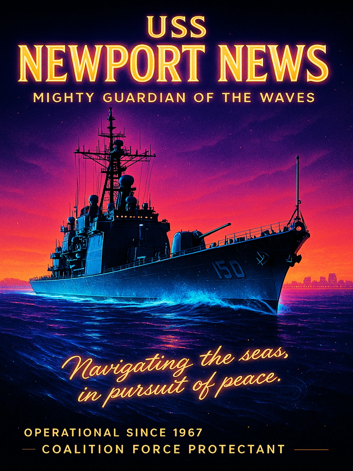 USS Newport News Mighty Guardian Poster