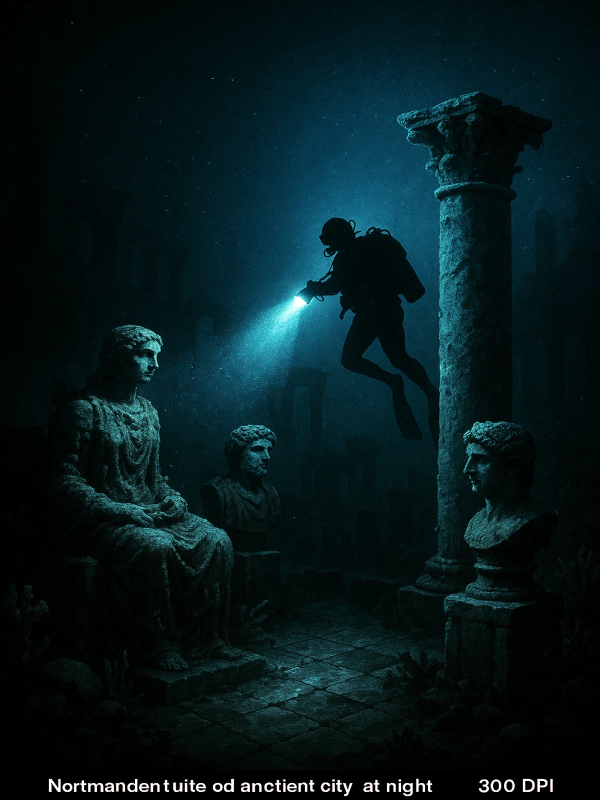 ancient city at night Poster