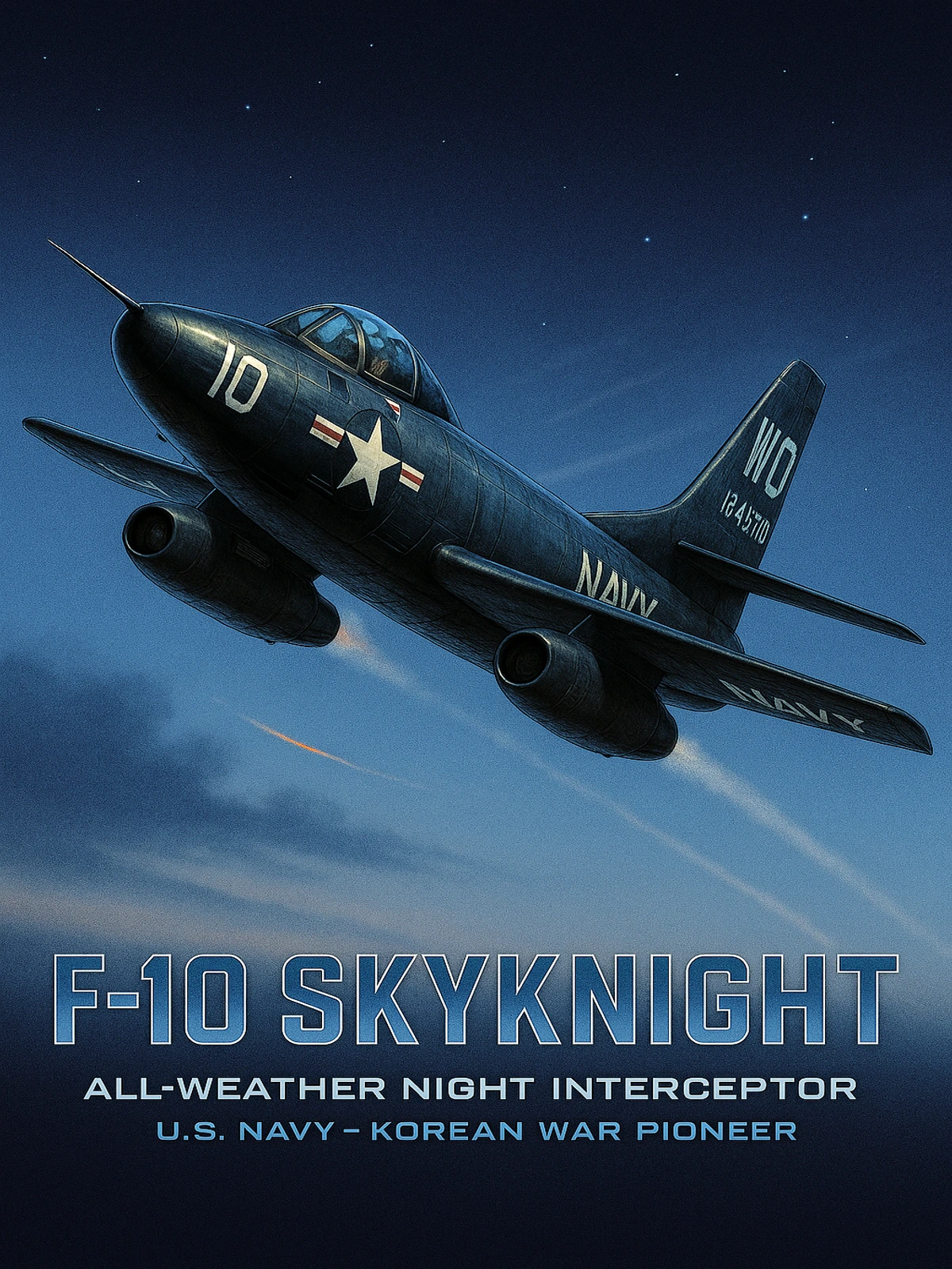 F-10 Skyknight Night Interceptor Poster