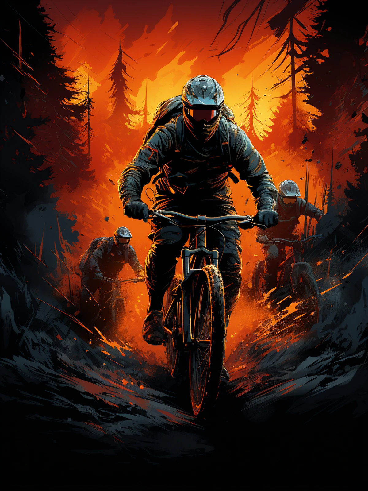 Extreme Mountain Biking Adventure Poster