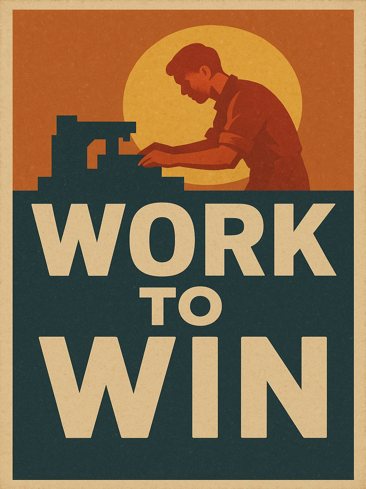 Work to Win Motivation Poster