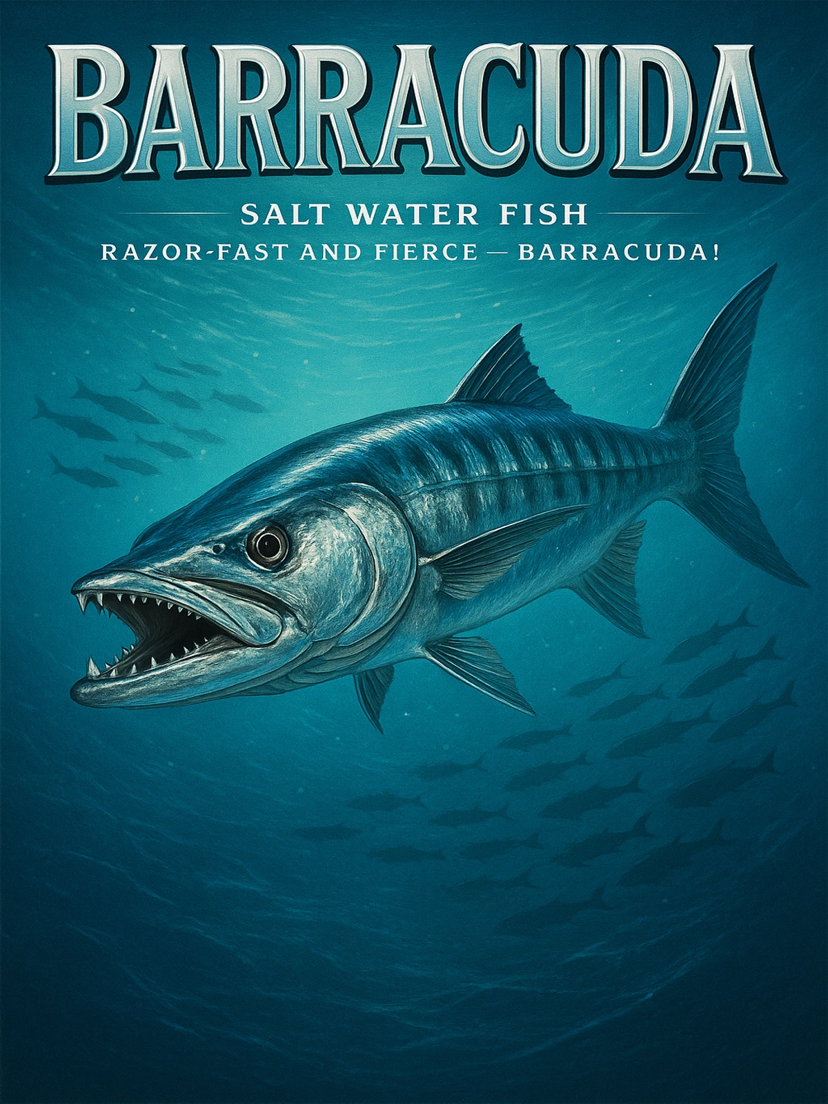Barracuda Salt Water Fish Poster