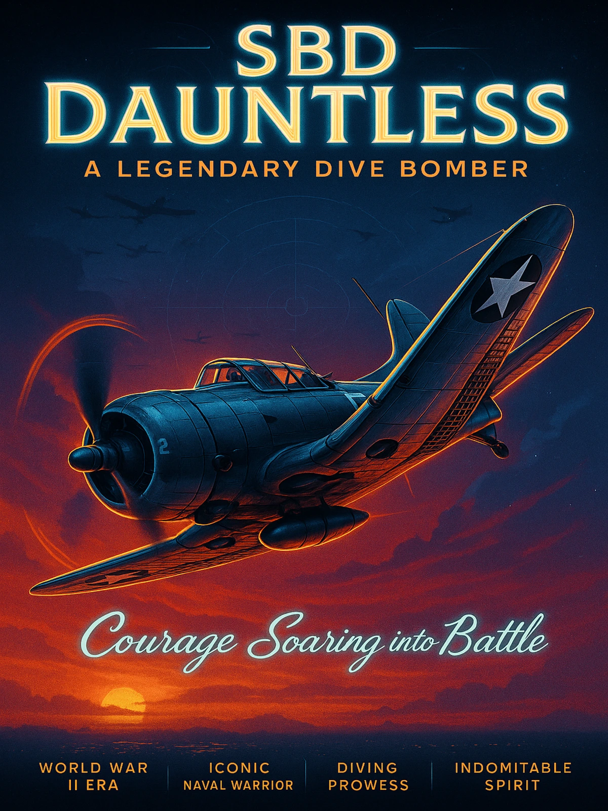SBD Dauntless Legendary Dive Bomber Poster
