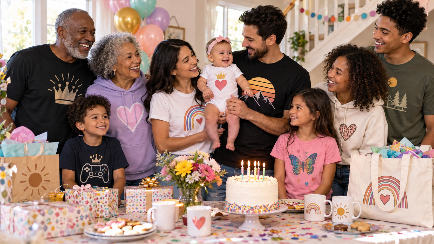 Birthday outfits, baby looks and gift-table extras