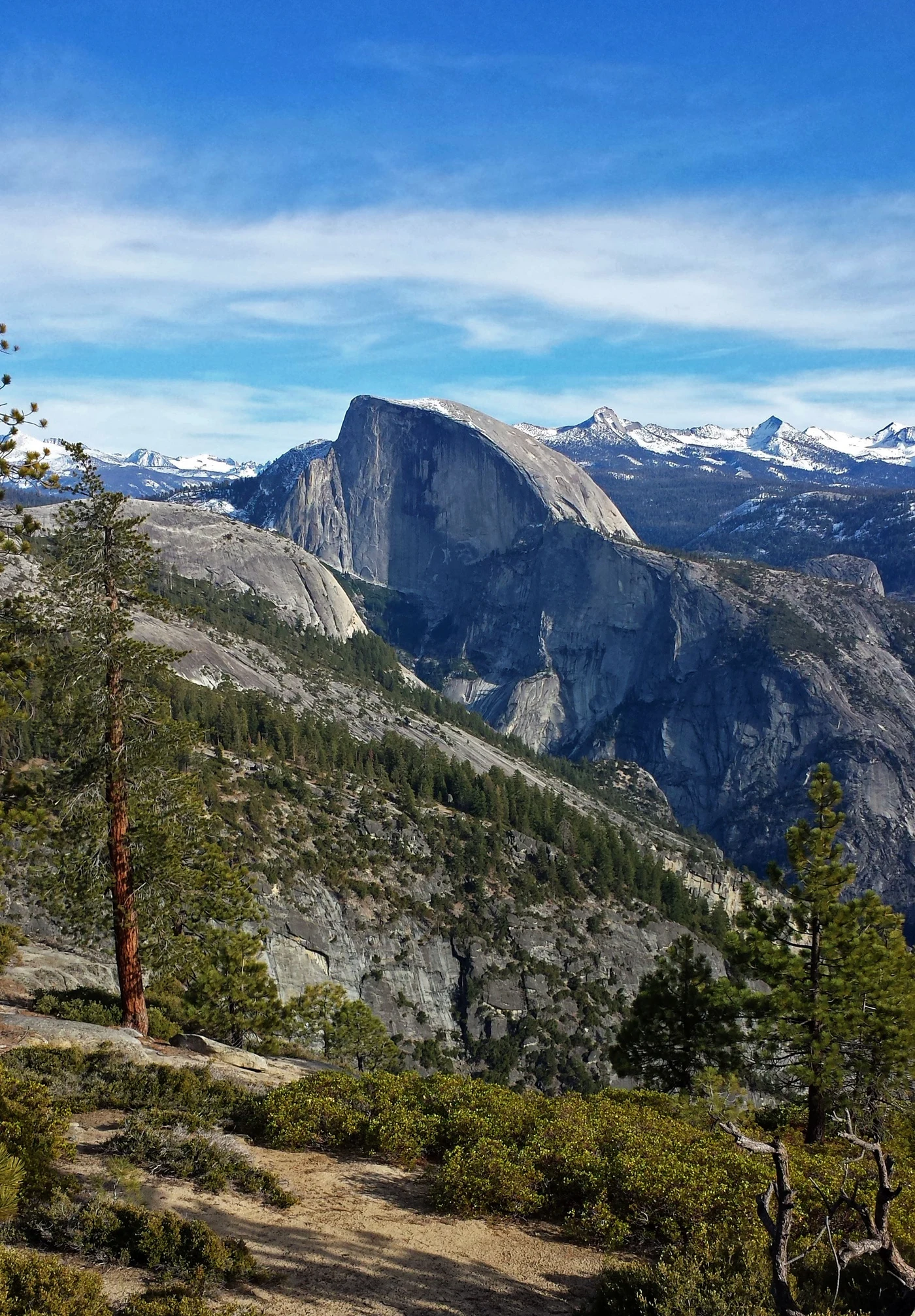 Half Dome rises above Yosemite Valley
