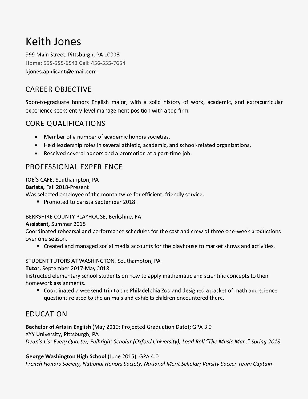 resume-sample-for-fresh-graduate-food-technology-free-samples