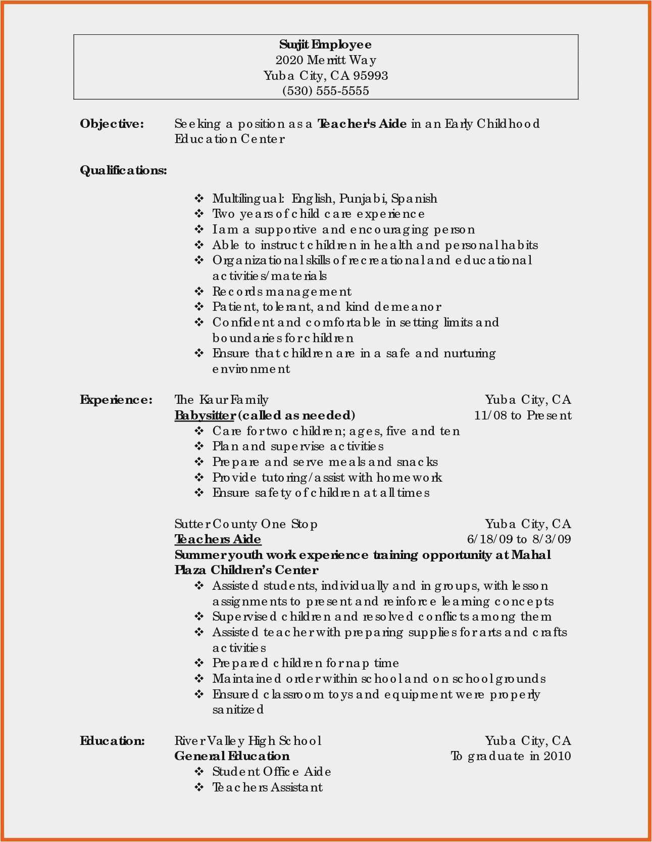 resume for housekeeping with no experience   62