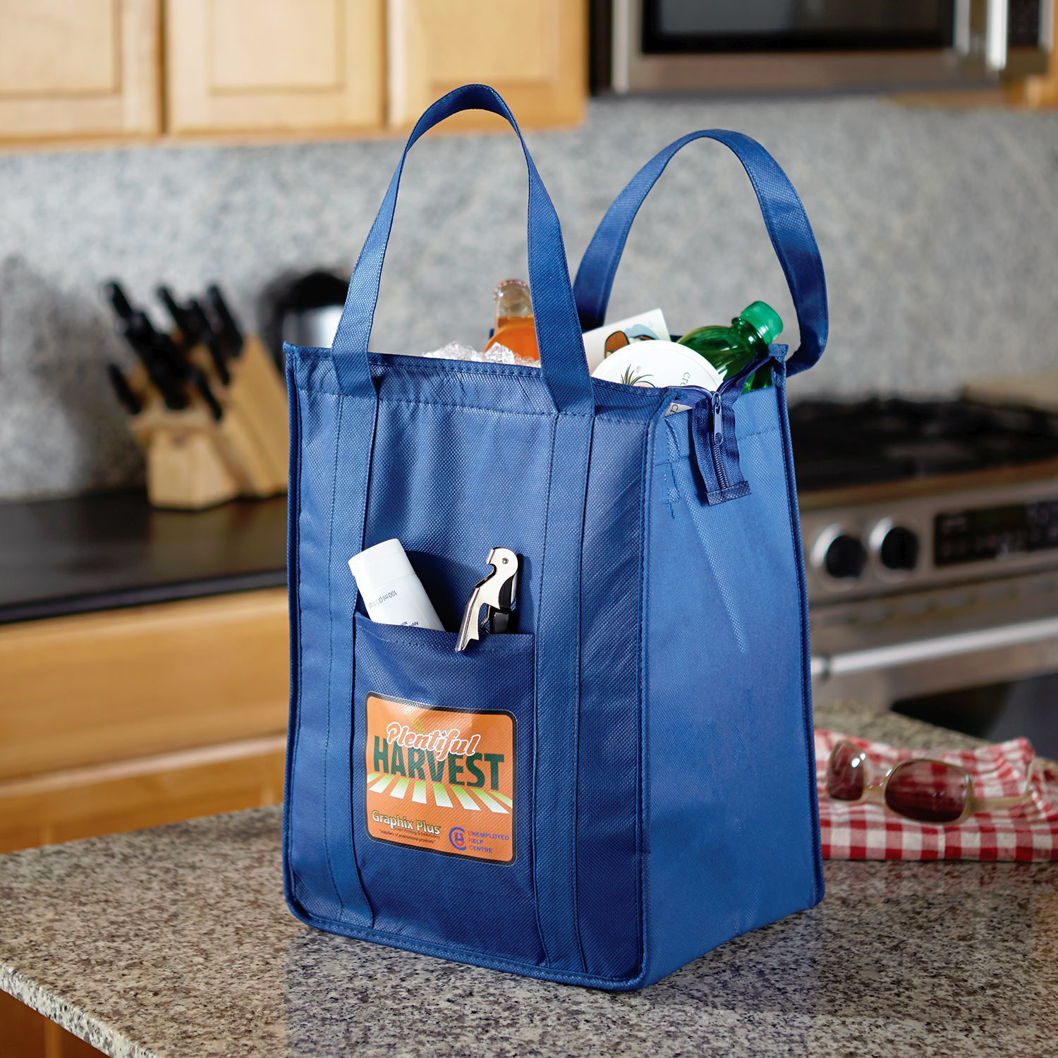 Insulated Polytex Tote W/Zipper 28
