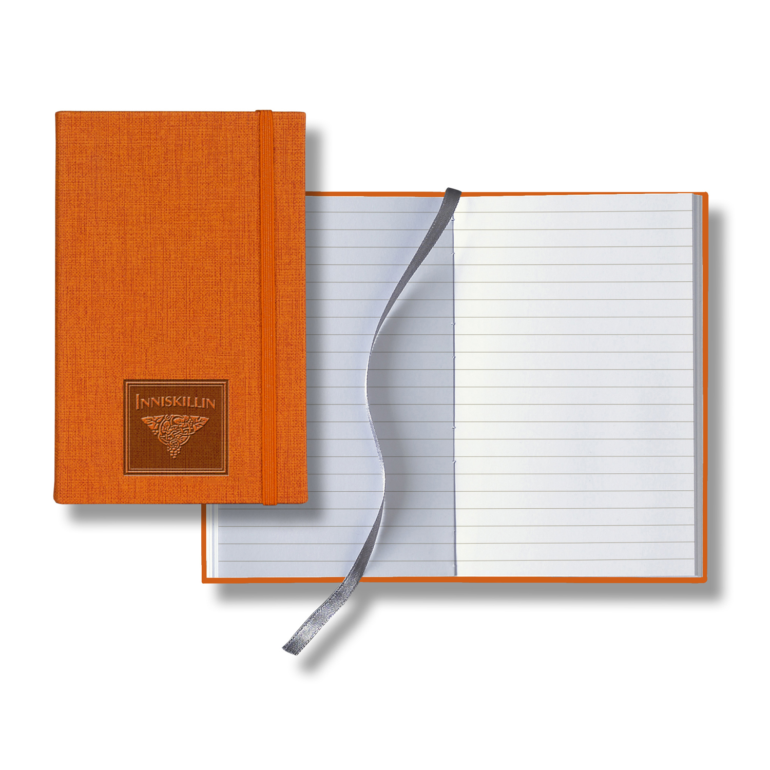Castelli Linen Banded Pico Lined White Page Journal 25