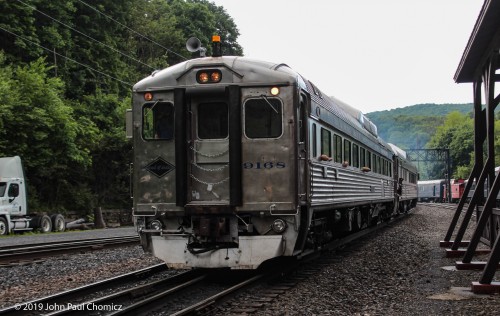 A Reading and Northern excursion stops, at Port Clinton, on its way back to Reading Outer Station.