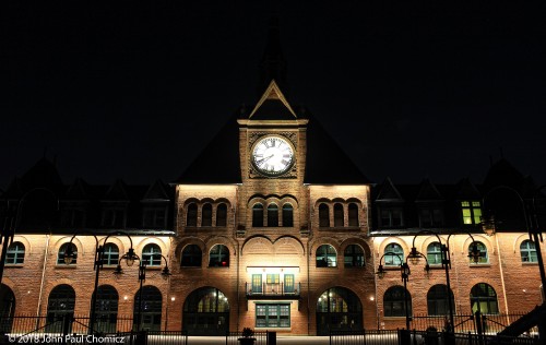 The CNJ Terminal beautifully lit.