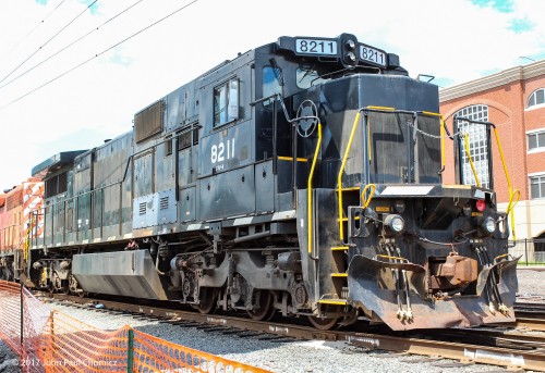 Pennsylvania Northeastern Standard cab Dash-8 sitting in Lansdale Yard.