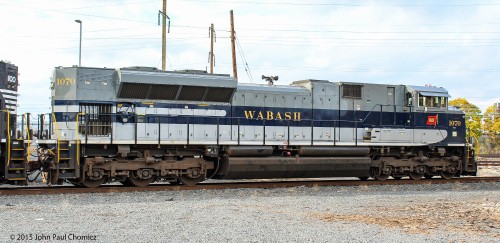 The Wabash unit sitting in Linden, after bringing in a crude oil train.