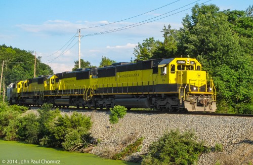 The SU-99 about to cross over Route 15, as it passes through Sparta.