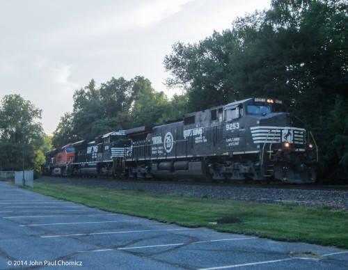 Operation Lifesaver on the point of an eastbound, mixed freight, through Emmaus.